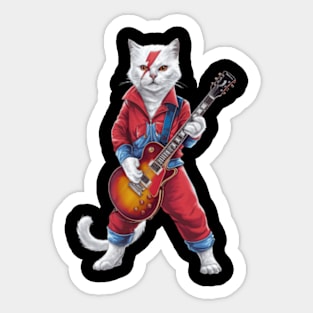 Ziggy Stardust Cat Sticker